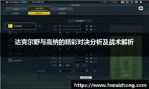 完美真人达克尔野与高纳的精彩对决分析及战术解析